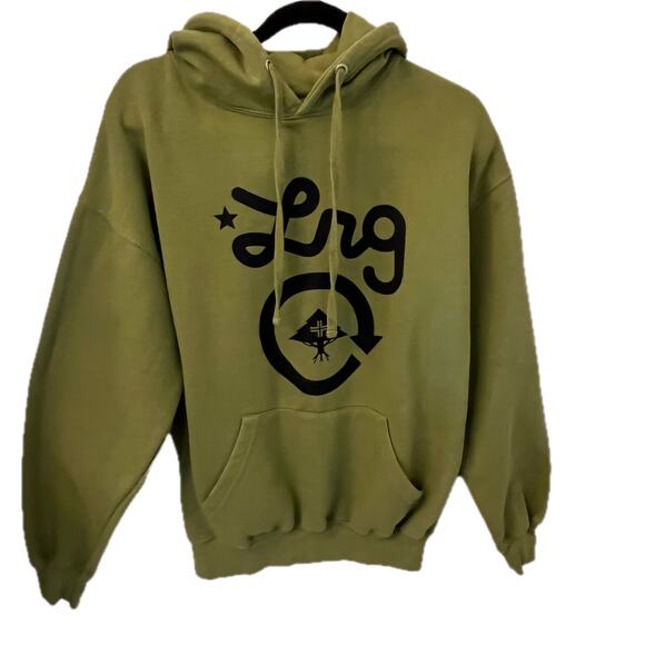 LRG Cycle Logo Olive Black Graphic Logo Pullover Sweatshirt Men's Small Hoodie. - Picture 1 of 4